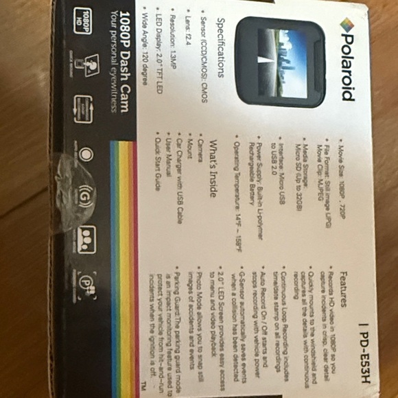 Polaroid Black and White Dash Cam - Picture 3 of 3